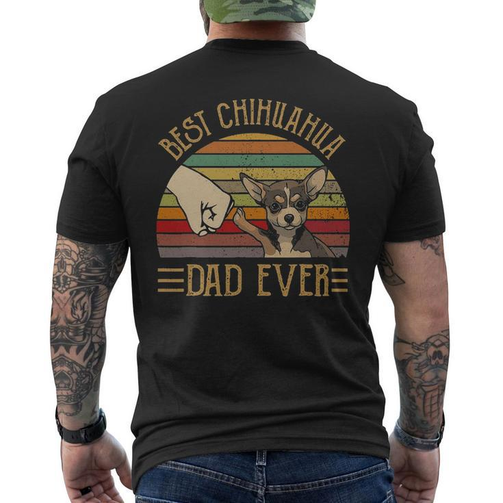 Best Chihuahua Dad Ever Retro Vintage Sunset V2 Men's T-shirt Back Print
