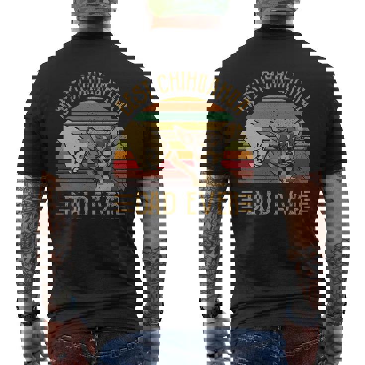 Best Chihuahua Dad Ever Retro Vintage Sunset V2 Men's T-shirt Back Print
