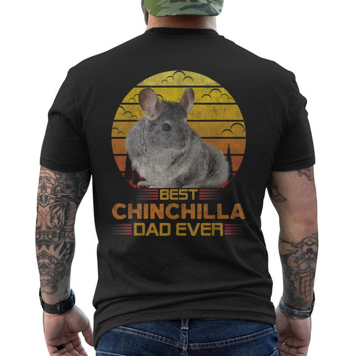 Best Chinchilla Dad Ever Cute Retro Vintage Animal Lover Men's T-shirt Back Print