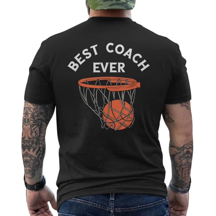 Best Coach Ever Basketball Team Baller Bball Basketball Mens Back Print T-shirt
