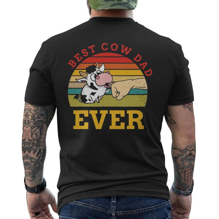 Best Cow Dad Ever Cow Farmer Men's T-shirt Back Print