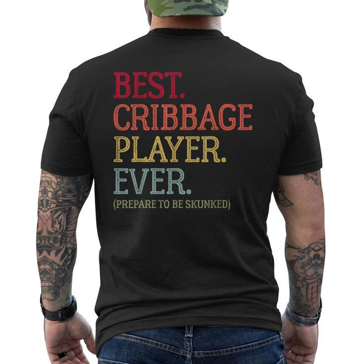 Best Cribbage Player Ever Prepare To Be Skunked Vintage Mens Back Print T-shirt