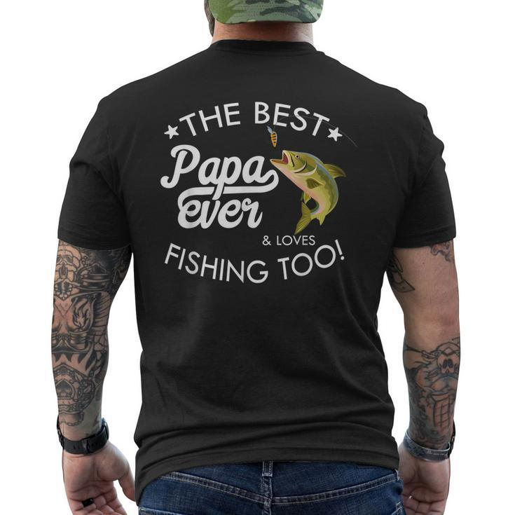 Best Dad Ever Fishing Lover Men's Back Print T-shirt