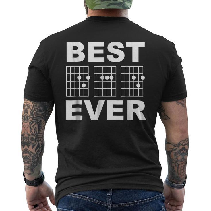 Best Dad Ever Guitar Chords For Musician Father Men's Back Print T-shirt