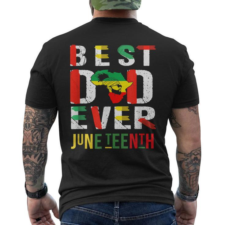Best Dad Ever Junenth June 19 1865 Men's Back Print T-shirt