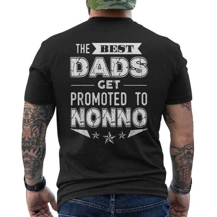 The Best Dads Get Promoted To Nonno Italian Grandpa T Men's Back Print T-shirt