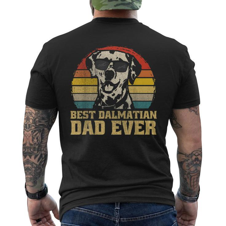 Best Dalmatian Dog Dad Father Papa Puppy Retro Men's Back Print T-shirt