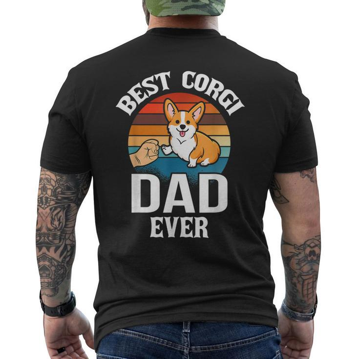 Best Dog Dad Ever Corgi Retro Vintage Men's T-shirt Back Print