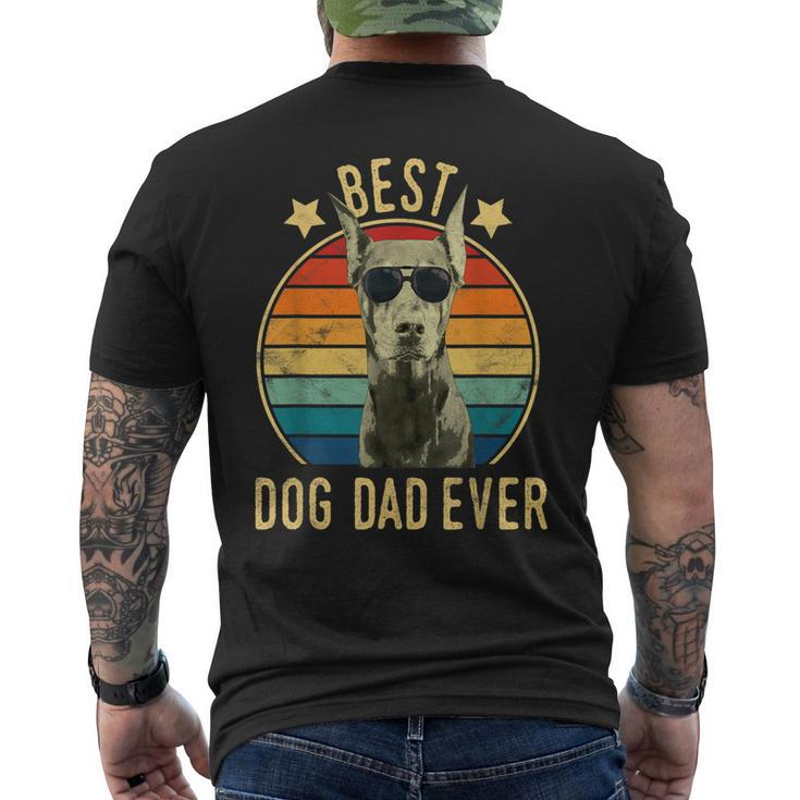 Best Dog Dad Ever Doberman Pinscher Fathers Day Men's Back Print T-shirt