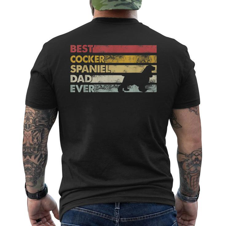 Best Dog Dad Ever Father Cocker Spaniel Mens Back Print T-shirt
