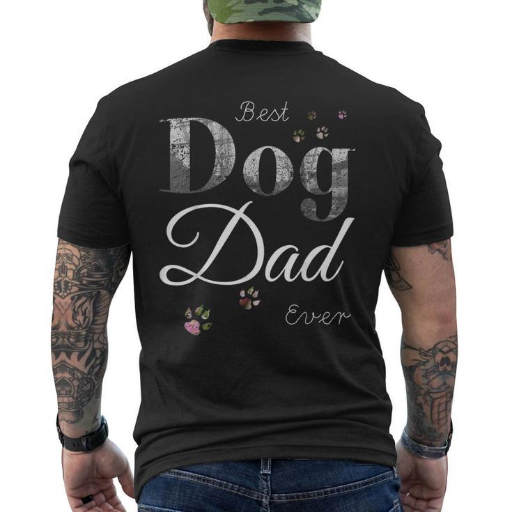 Best Dog Dad Ever Dog Lover Fathers Day Men's Back Print T-shirt
