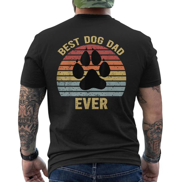 Best Dog Dad Ever Retro Fathers Day Men's T-shirt Back Print