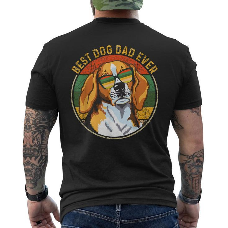 Best Dog Dad Ever Retro Vintage Beagle Dog Lover Men's Back Print T-shirt