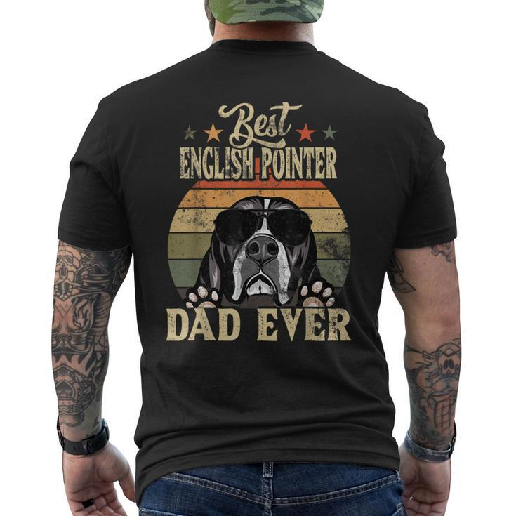 Best English Pointer Dad Ever Vintage Retro Men's T-shirt Back Print