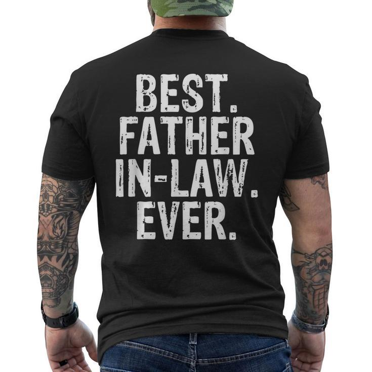 Best Father Inlaw Ever Cute Dad Clothing Men's Back Print T-shirt
