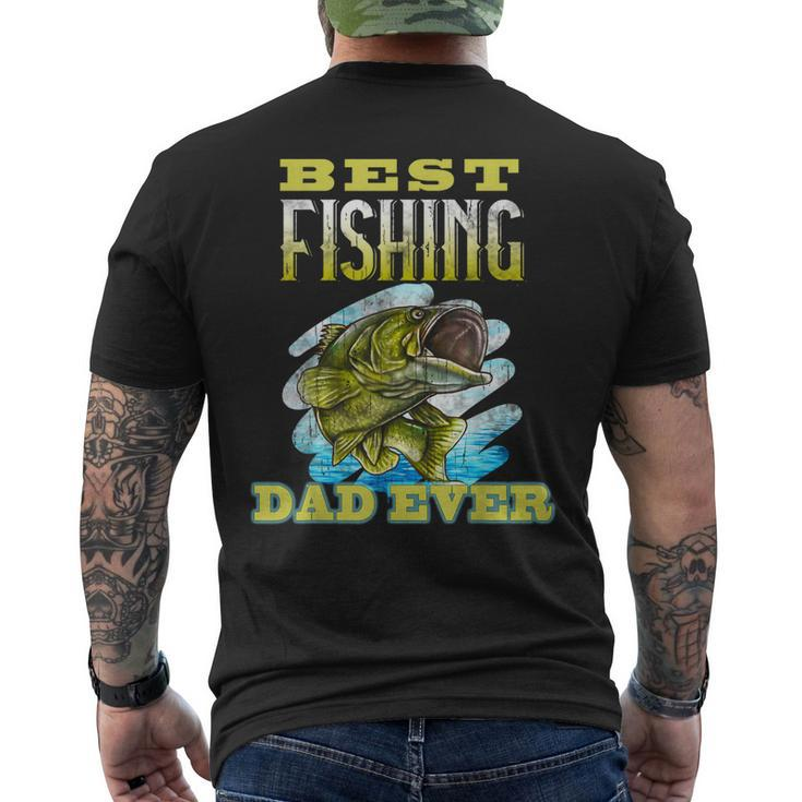 Best Fishing Dad Ever Fisherman Father Men's Back Print T-shirt