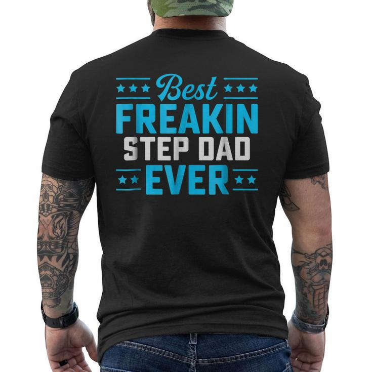 Best Freakin Step Dad Matching Family Men's Back Print T-shirt