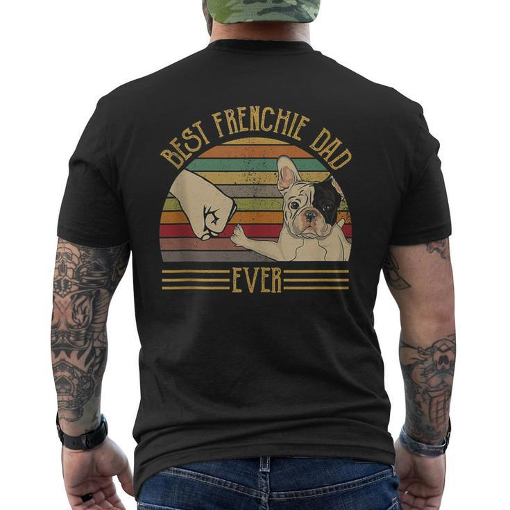 Best Frenchie Dad Ever Retro Vintage Sunset V2 Men's T-shirt Back Print