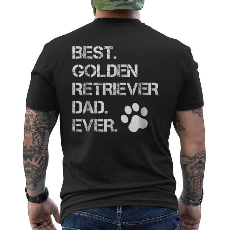 Best Golden Retriever Dad Ever Doggy T Men's Back Print T-shirt
