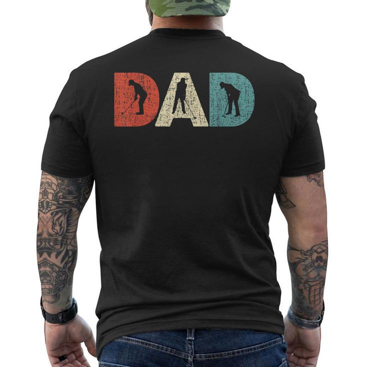 Best Golfer Dad Papa By Par Golf Player Fathers Day Daddy Men's Back Print T-shirt
