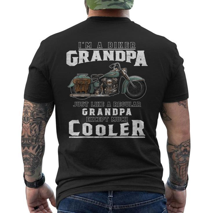 Best Grandpa Biker T Motorcycle For Grandfather Men's Back Print T-shirt
