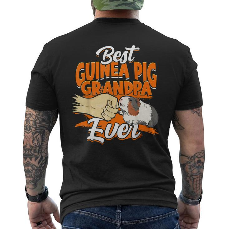 Best Guinea Pig Grandpa Ever Rodent Pet Owner Guinea Pig Gift For Mens Mens Back Print T-shirt