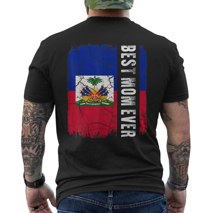Best Haitian Mom Ever Haiti Flag Mothers Day Gift Mens Back Print T-shirt