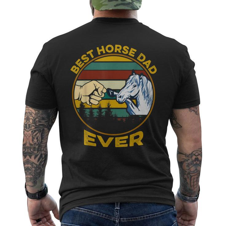 Best Horse Dad Ever Vintage Fathers Day Men's T-shirt Back Print