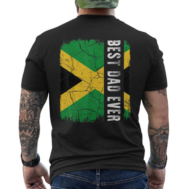 Best Jamaican Dad Ever Jamaica Daddy Fathers Day Men's T-shirt Back Print