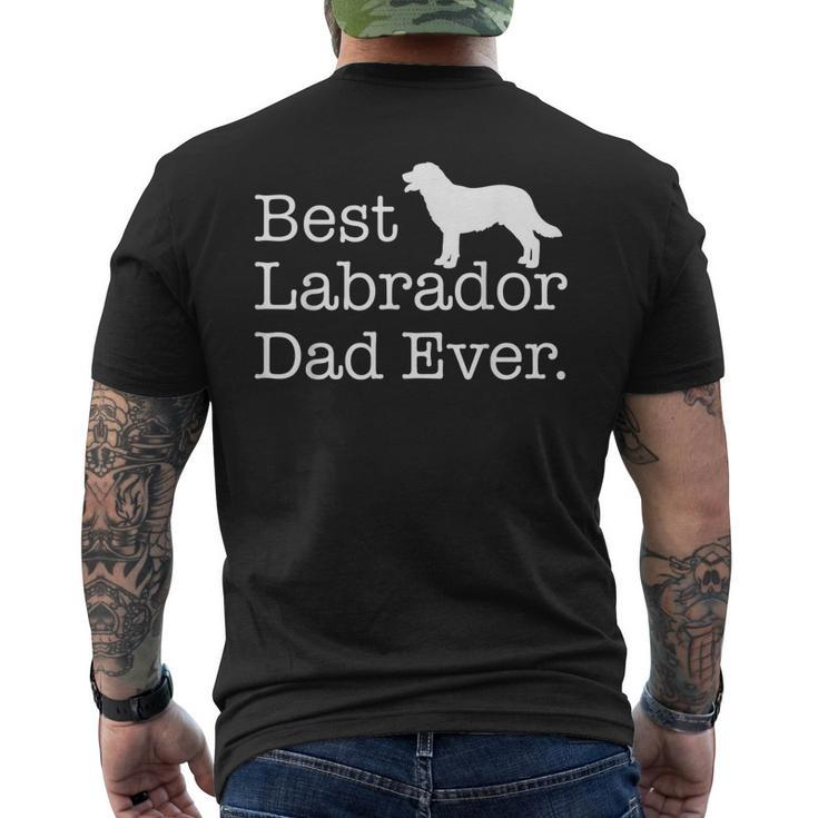 Best Labrador Dad Ever T Pet Kitten Animal Parenting Men's Back Print T-shirt