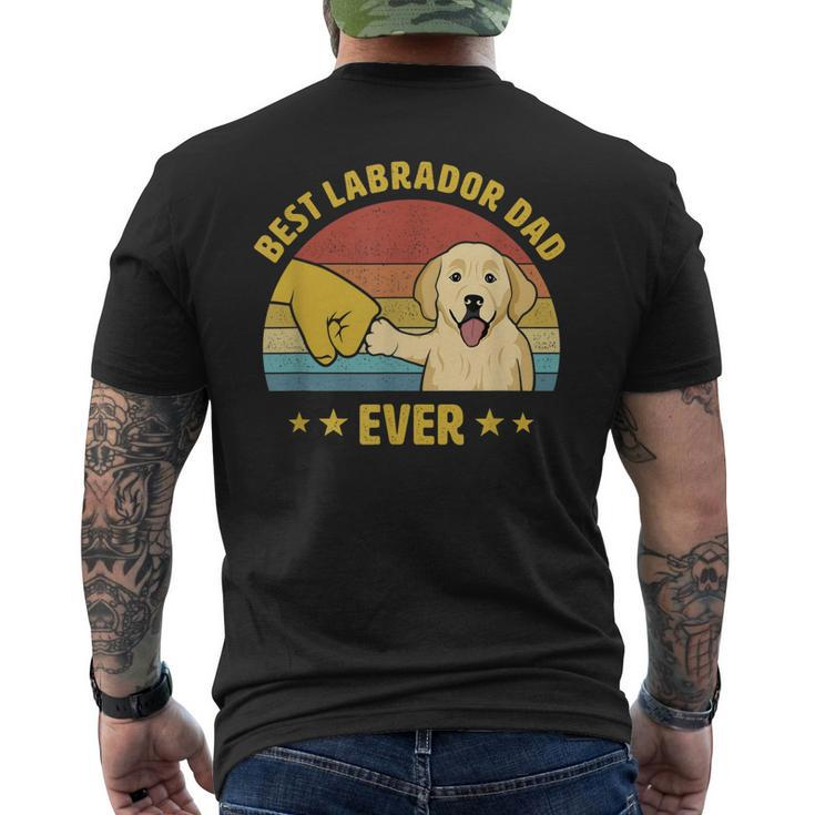 Mens Best Labrador Retriever Dad Ever Vintage Lab Dad Men's T-shirt Back Print