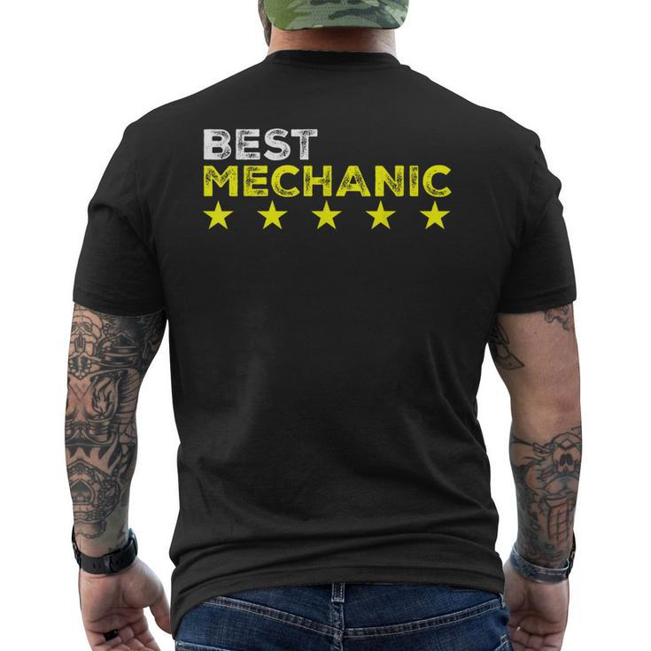 Best Mechanic  Cool Profession And Job Name Gifts Mens Back Print T-shirt