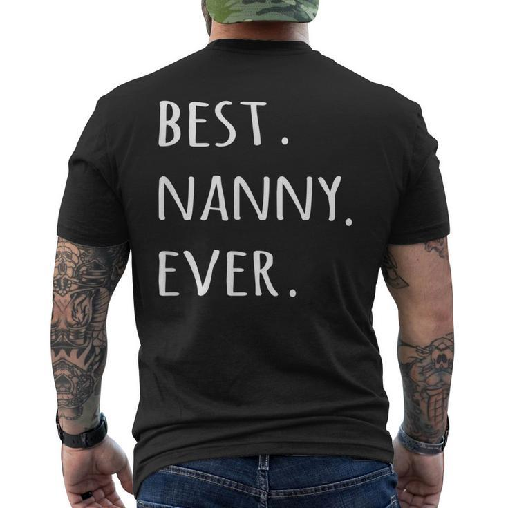 Best Nanny Ever   Worlds Greatest Mens Back Print T-shirt