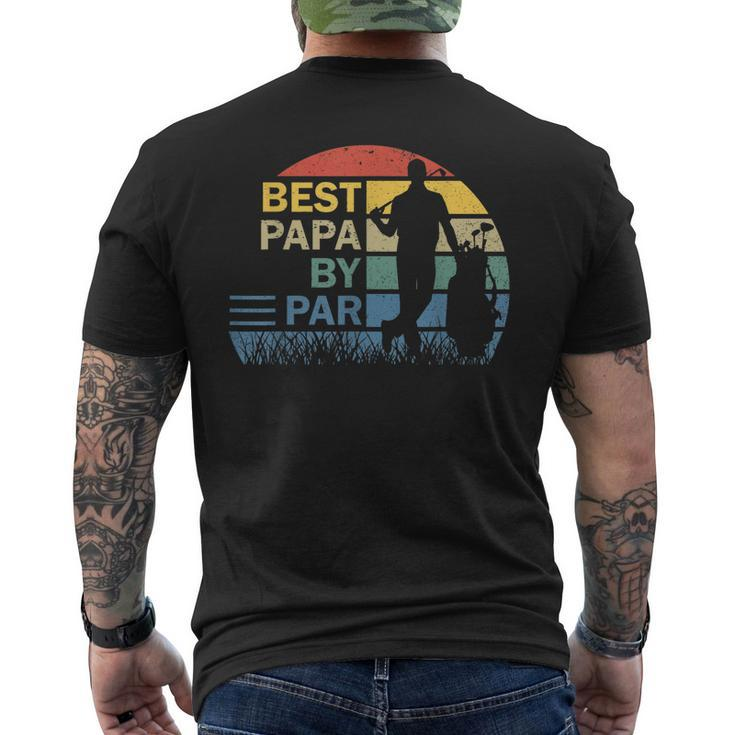 Best Papa By Par Fathers Day Papa Daddy Dad Popa Golf Men's Back Print T-shirt