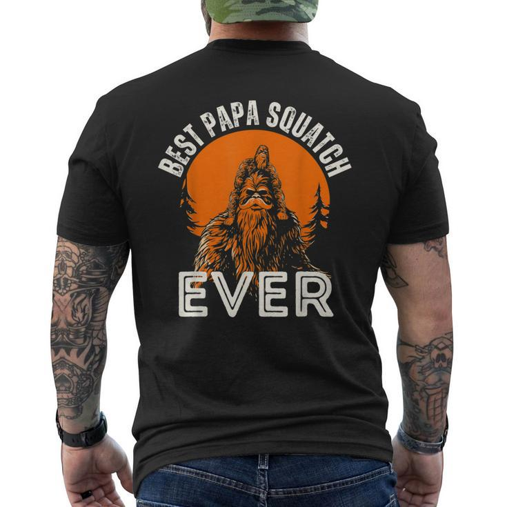 Best Papa Squatch Ever Sasquatch Dad Bigfoot Fathers Day Men's T-shirt Back Print