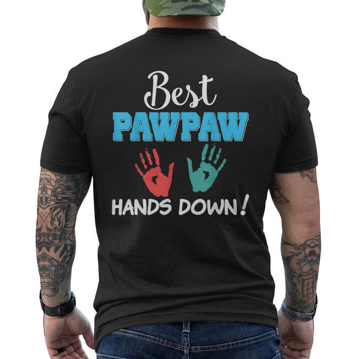 Best Pawpaw Hands Down Dad Grandpa Father Day Lovely Men's Back Print T-shirt