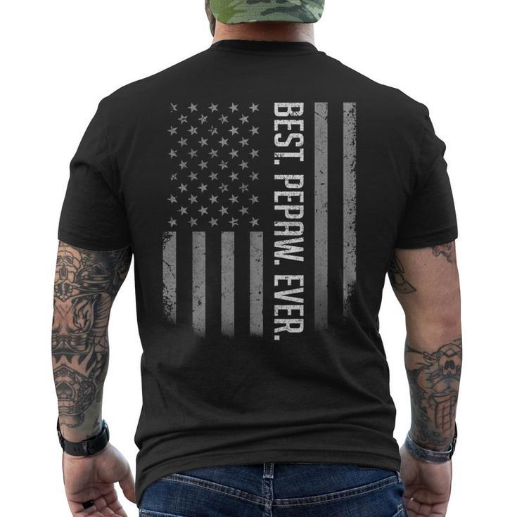 Best Pepaw Ever Us American Flag For Fathers Day Men's Back Print T-shirt