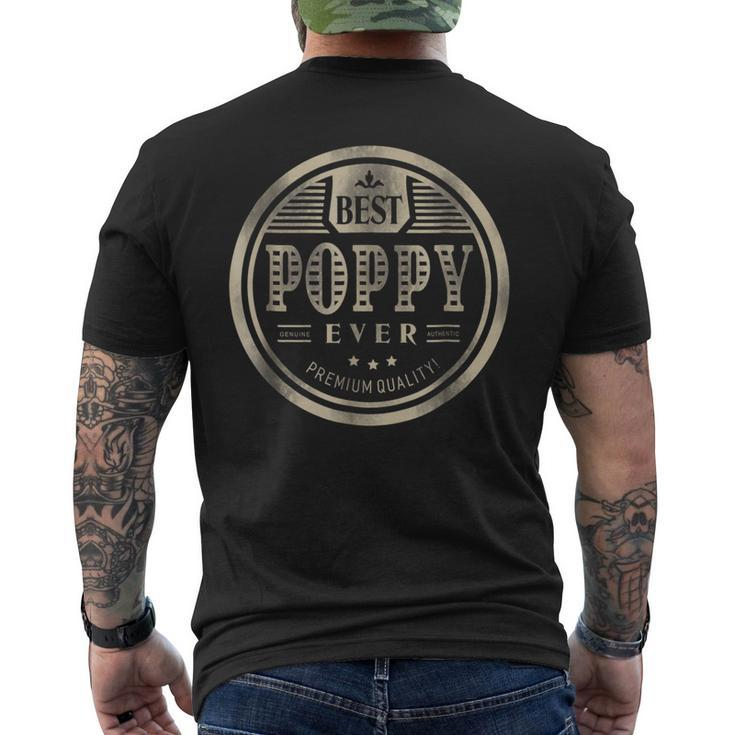 Best Poppy Ever Grandfather Dad Father Day Men Men's Back Print T-shirt