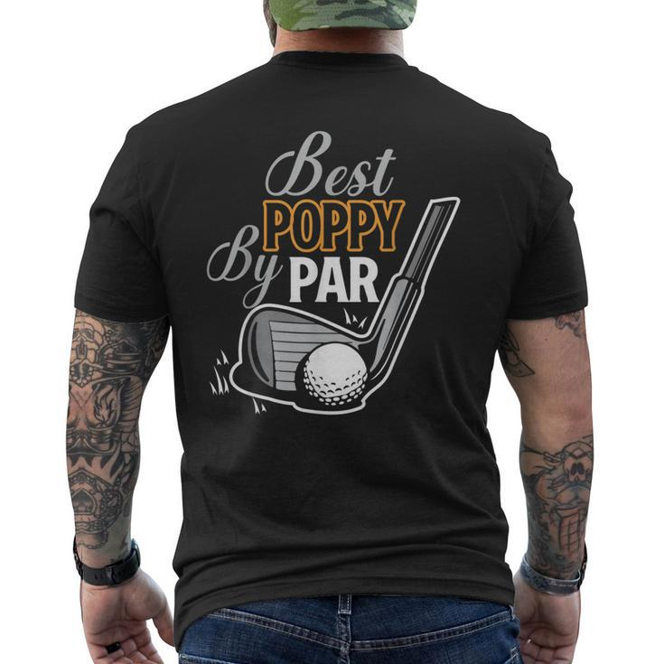 Best Poppy By Par Golfer Fathers Day Golfing Sports Dad Men's Back Print T-shirt