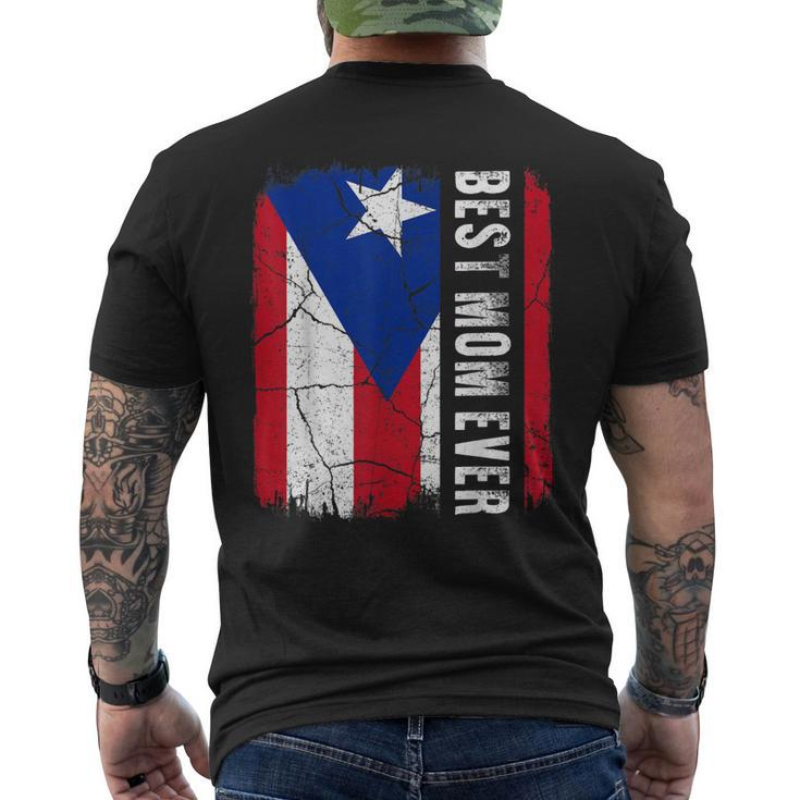 Best Puerto Rican Mom Ever Puerto Rico Flag Mothers Day Mens Back Print T-shirt