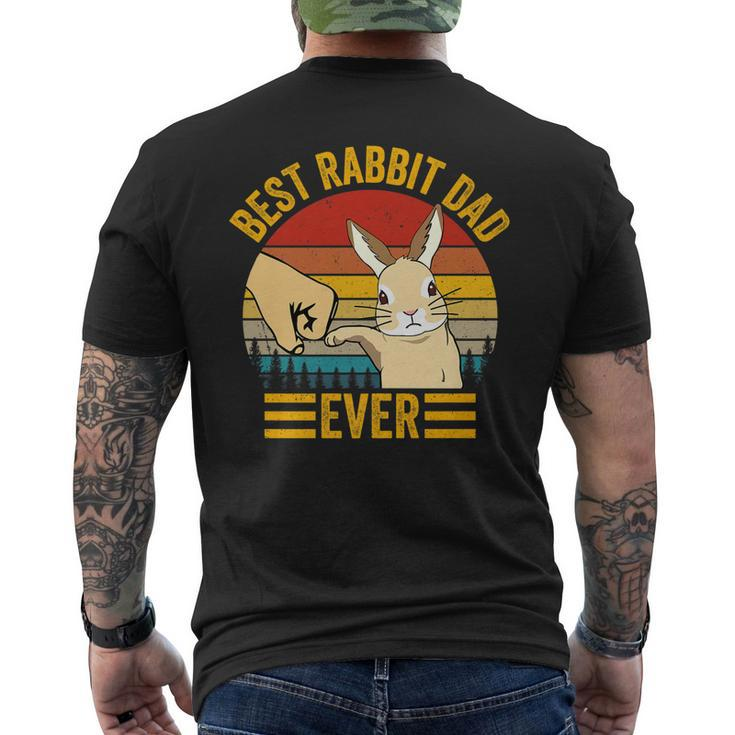 Mens Best Rabbit Dad Ever Vintage Rabbit Lover Best Bunny Dad Eve Men's T-shirt Back Print