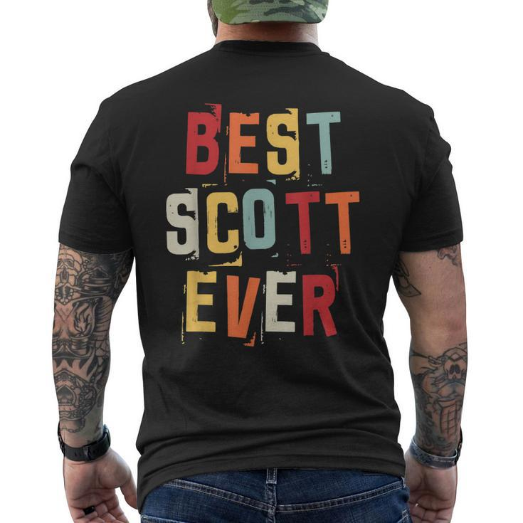 Best Scott Ever Popular Retro Birth Names Scott Costume Mens Back Print T-shirt