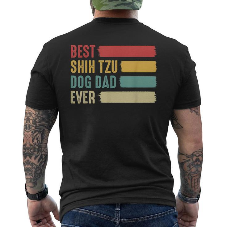 Best Shih Tzu Dog Dad Ever Fathers Day For Dad Men's Back Print T-shirt