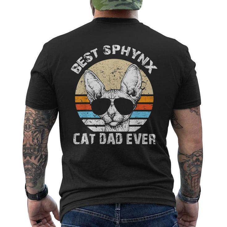 Best Sphynx Cat Dad Hairless Cat Father Mens Jt Men's Back Print T-shirt