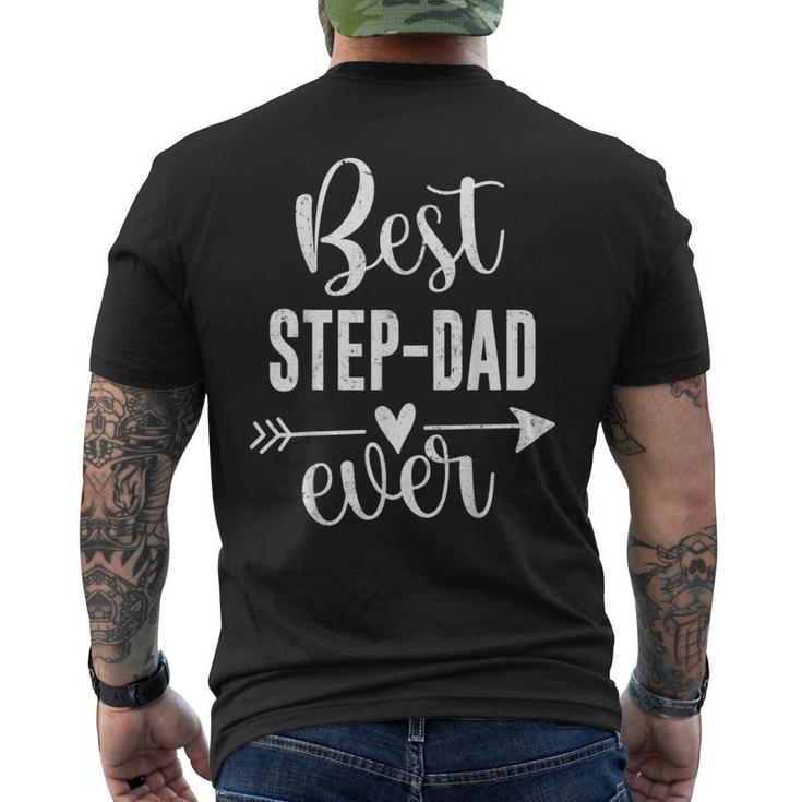 Best Stepdad Ever Fathers Day Present For Stepdad Men Mens Back Print T-shirt