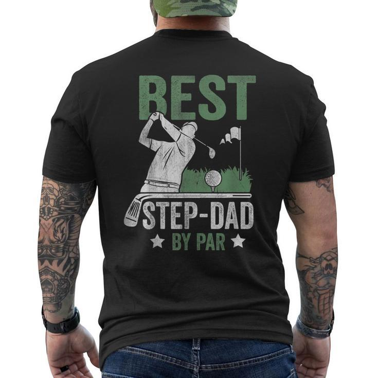 Best Stepdad By Par Fathers Day Golf Men's Back Print T-shirt
