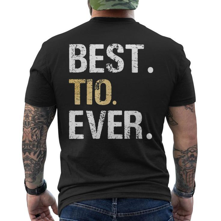 Best Tio Ever Spanish Latin Mexican Gift From Niece Nephew Mens Back Print T-shirt
