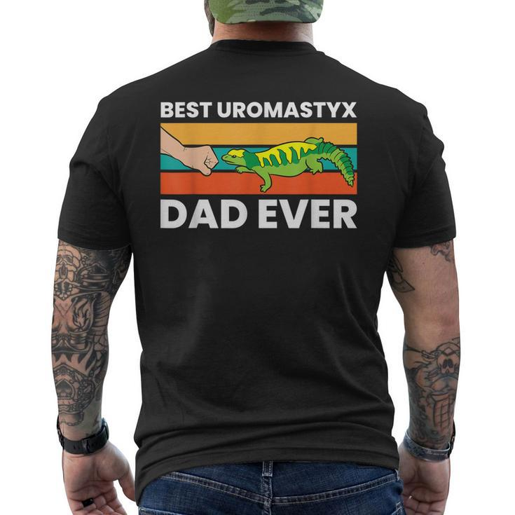 Best Uromastyx Dad Ever Reptile Lizard Uromastyx Men's Back Print T-shirt