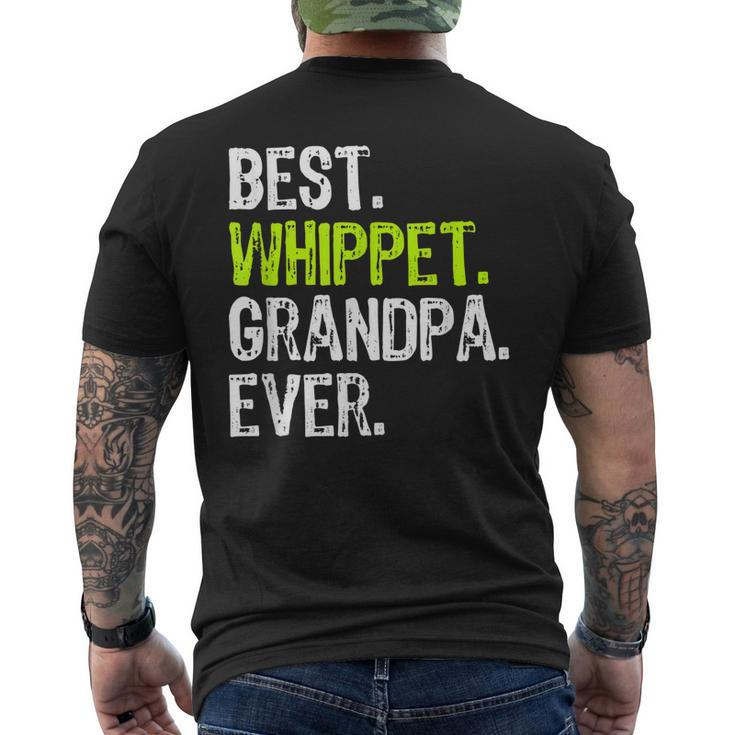 Best Whippet Grandpa Ever Dog Lover Men's Back Print T-shirt