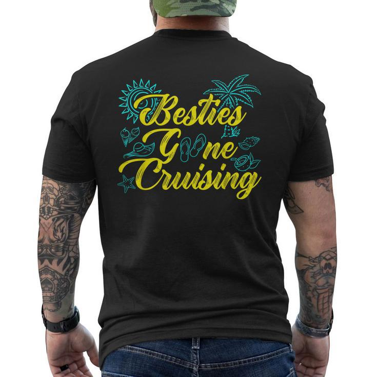 Besties Gone Cruise Matching Girls Trip Cruising Vacation Men's Back Print T-shirt